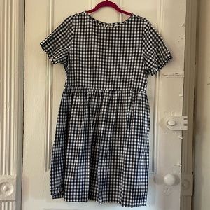 Tradlands mini tiered gingham dress